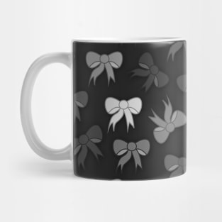 Bows in grey scale wallpaper Mug